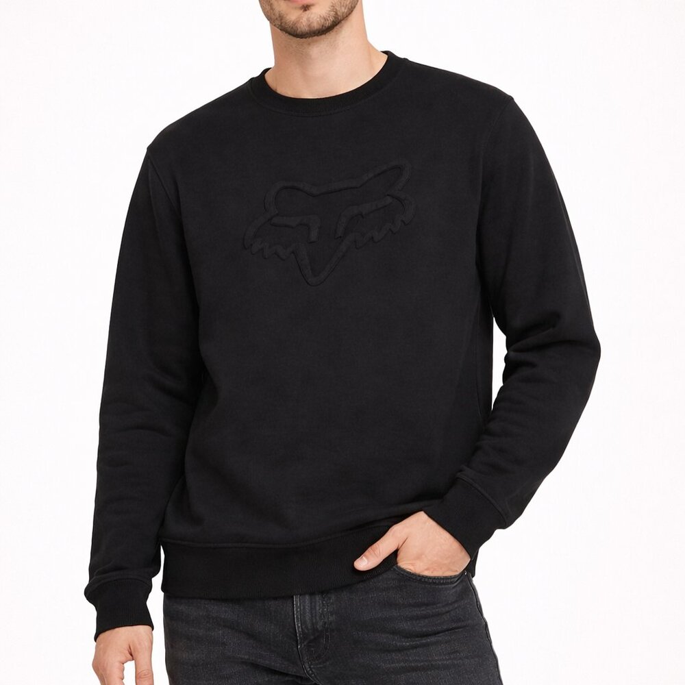 $90 Retail Price Fox Racing Black Crewneck Sweatshirt XL